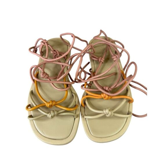 Madewell Multi-Color Leather Gladiator Lace-Up Sandals – Fits Like US 7 - Picture 3 of 9